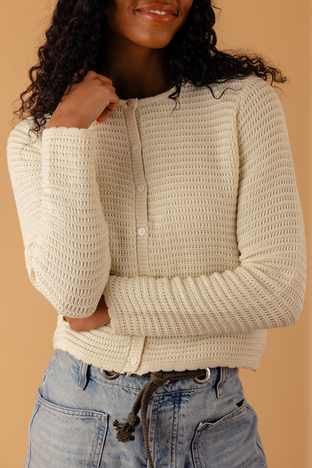 Just For You Textured Cardigan