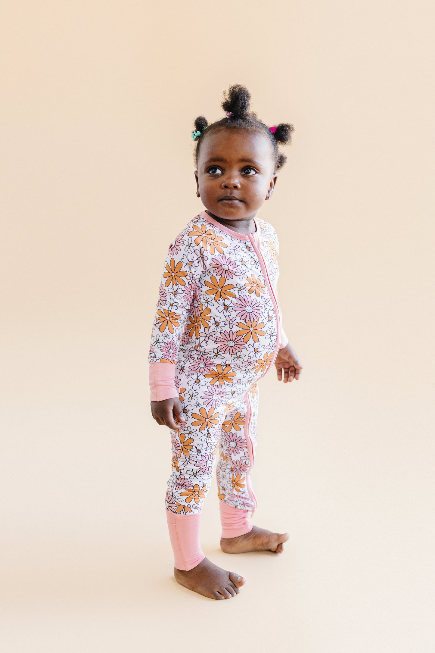 Retro Garden Bamboo Zip Romper