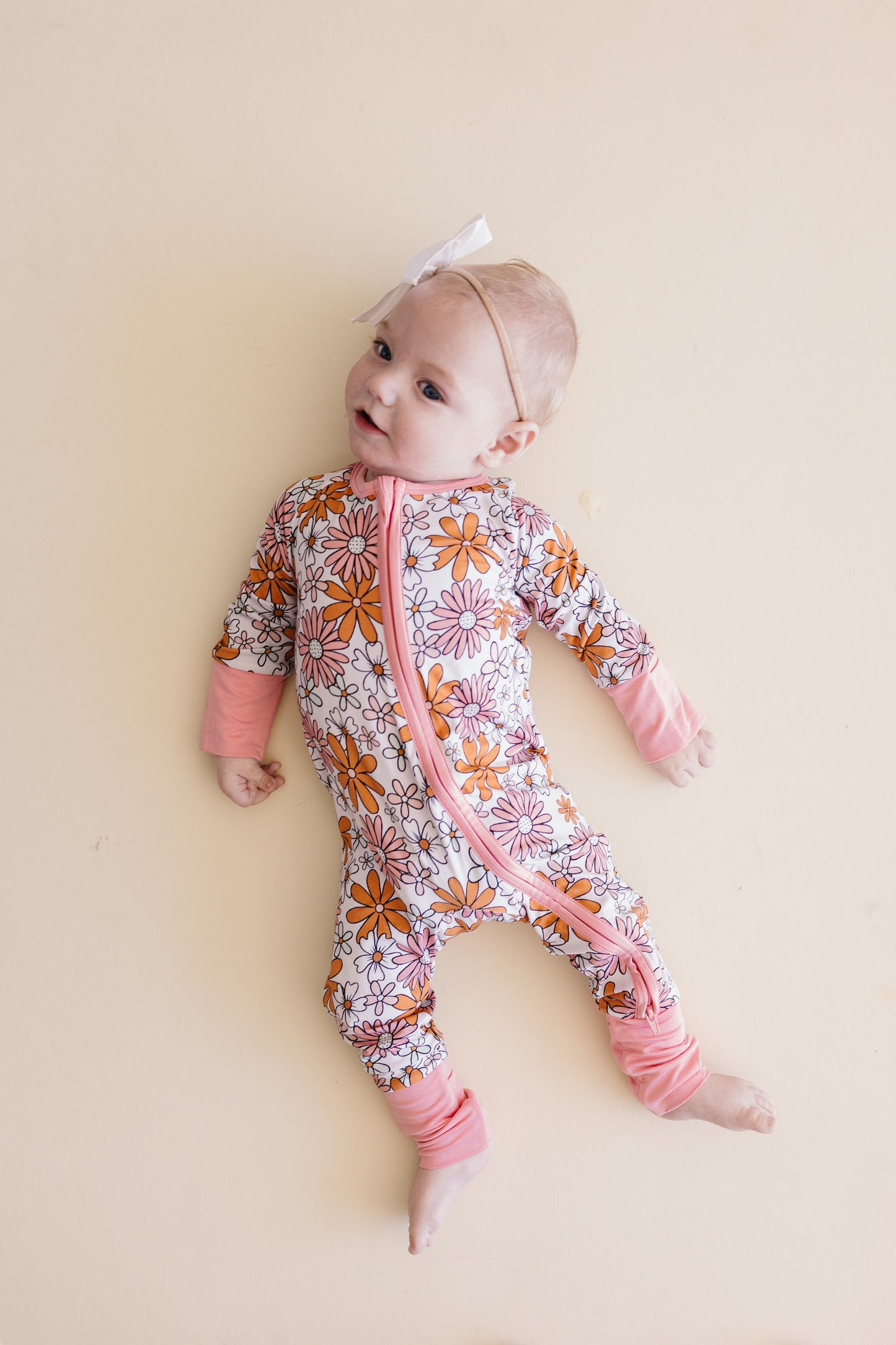 Retro Garden Bamboo Zip Romper