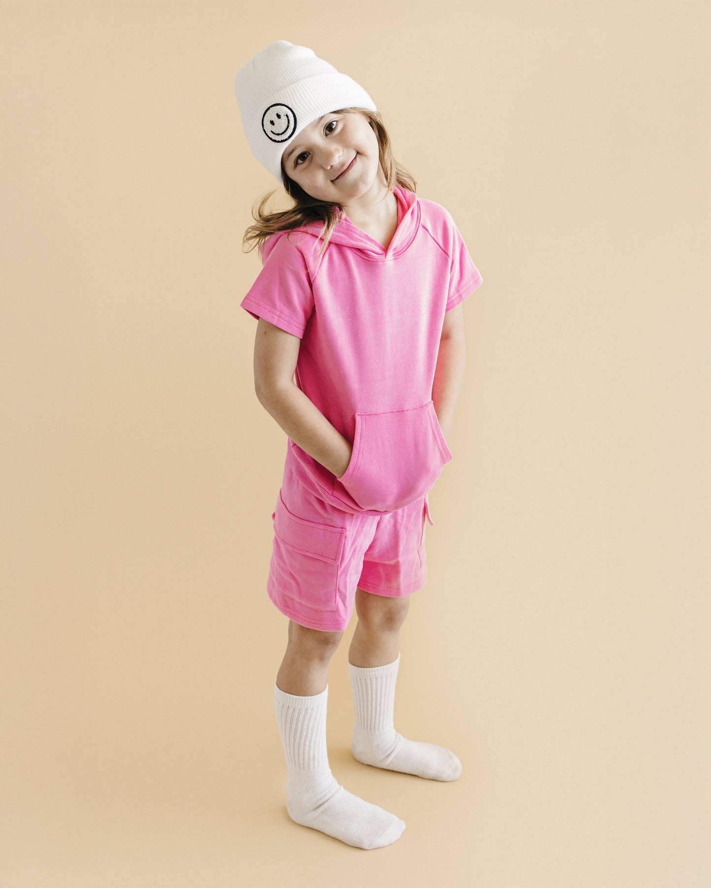 Cargo Shorts Set | Pink