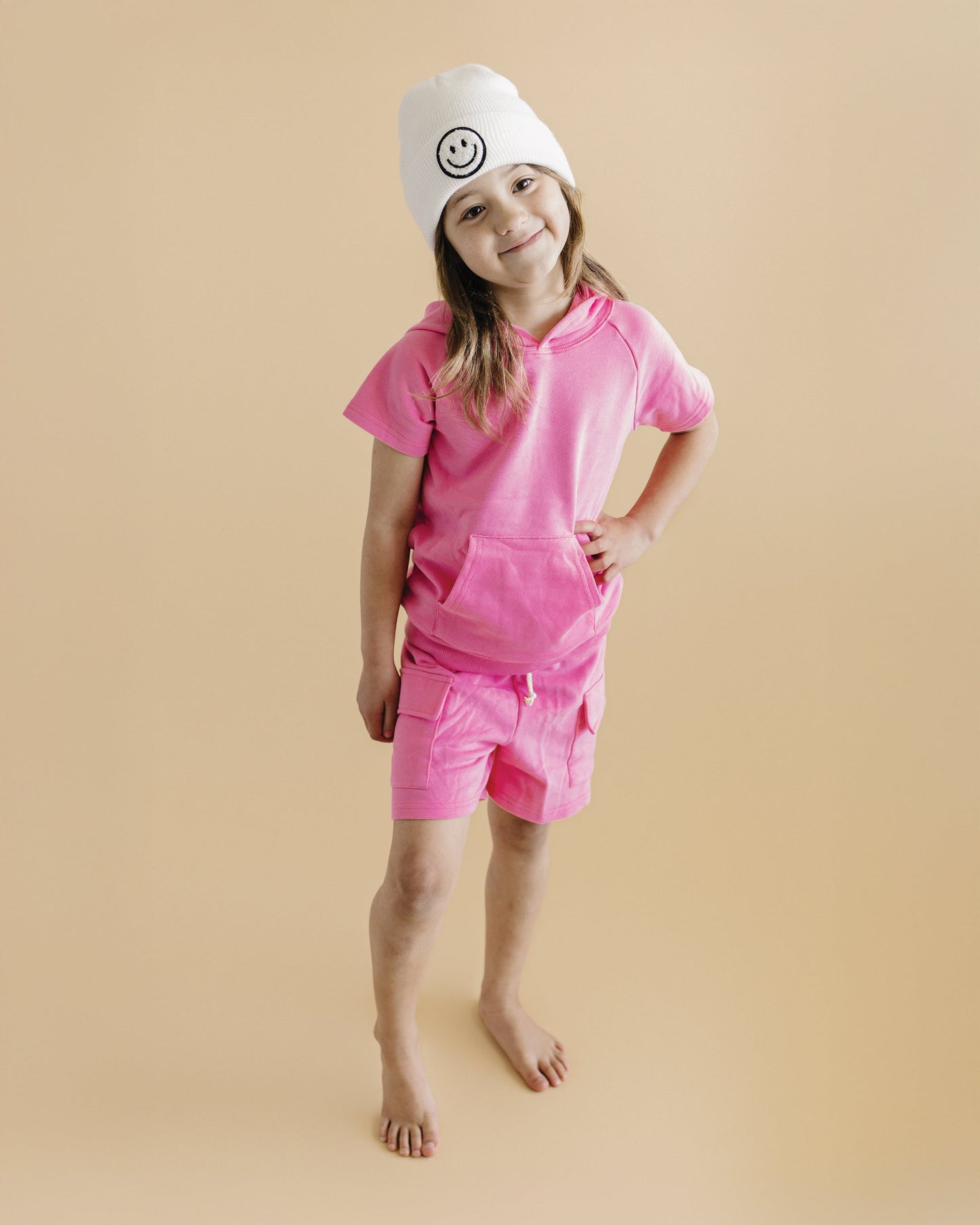 Cargo Shorts Set | Pink