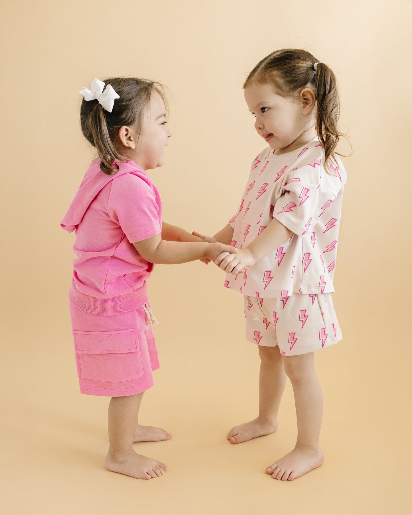 Cargo Shorts Set | Pink