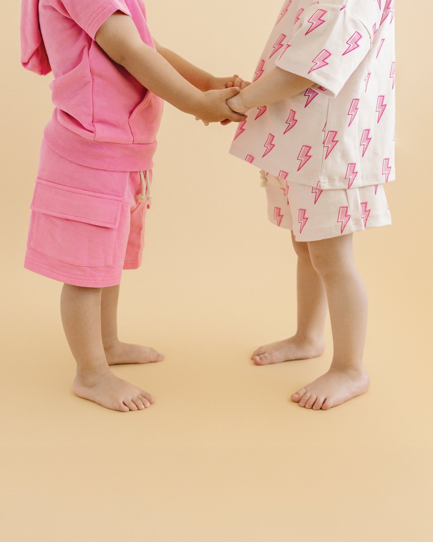 Cargo Shorts Set | Pink