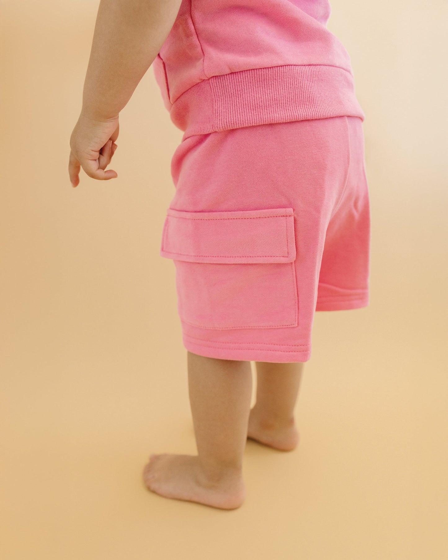 Cargo Shorts Set | Pink