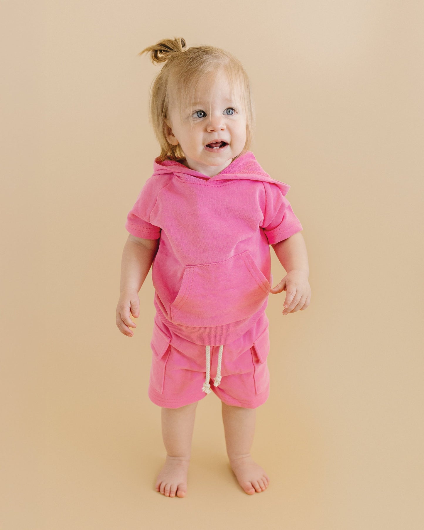 Cargo Shorts Set | Pink