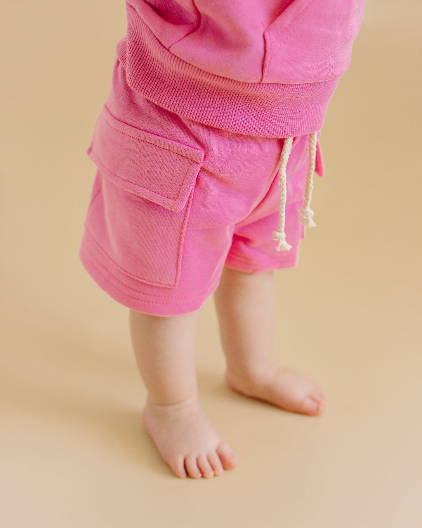 Cargo Shorts Set | Pink