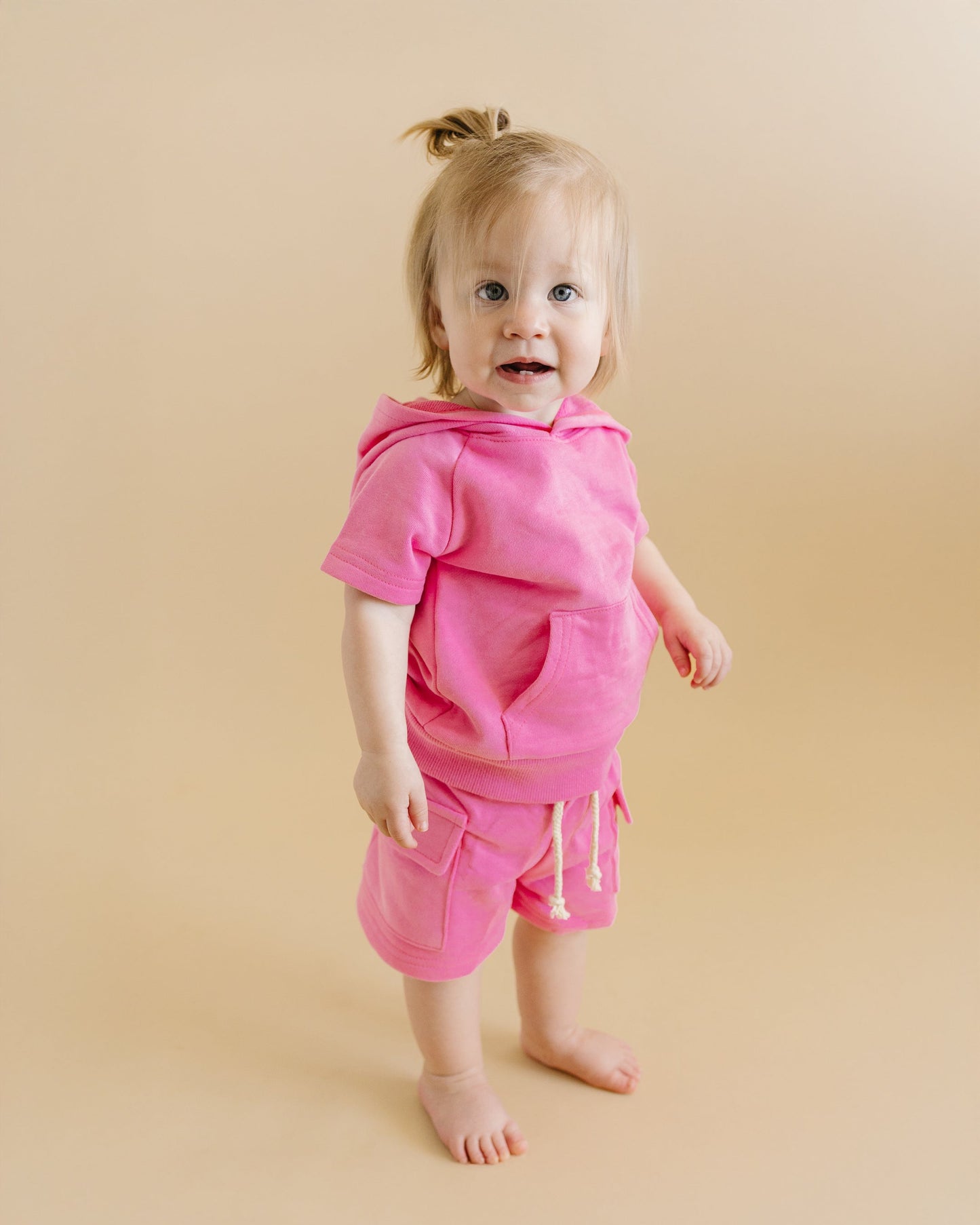 Cargo Shorts Set | Pink