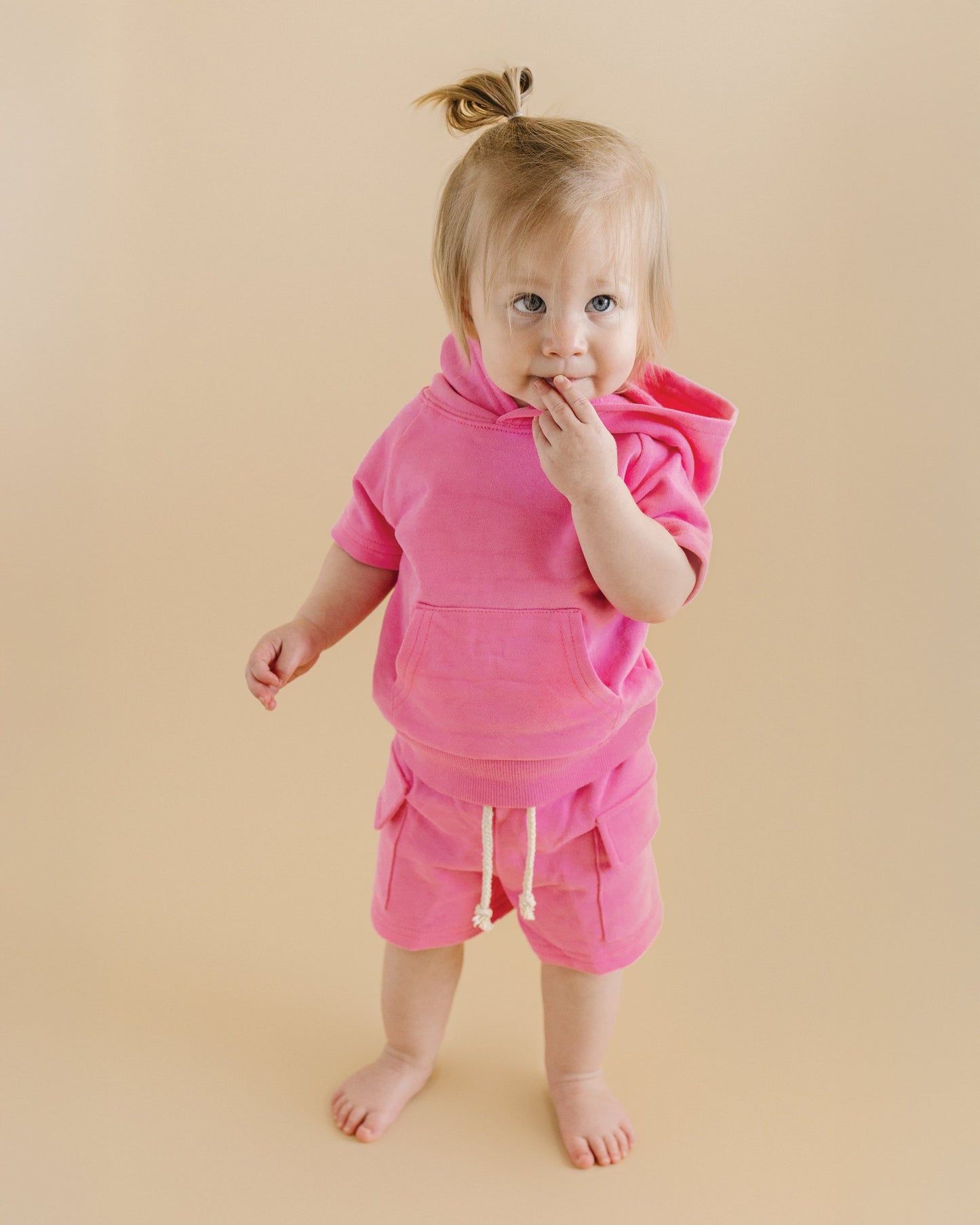 Cargo Shorts Set | Pink
