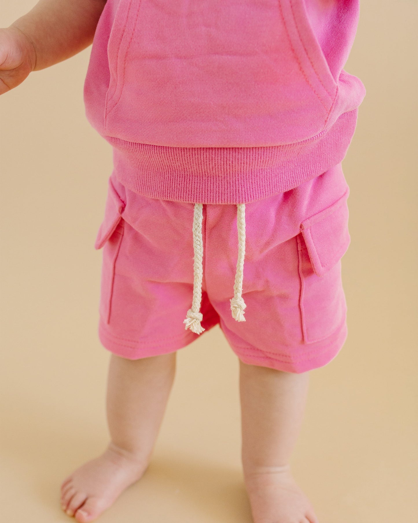 Cargo Shorts Set | Pink