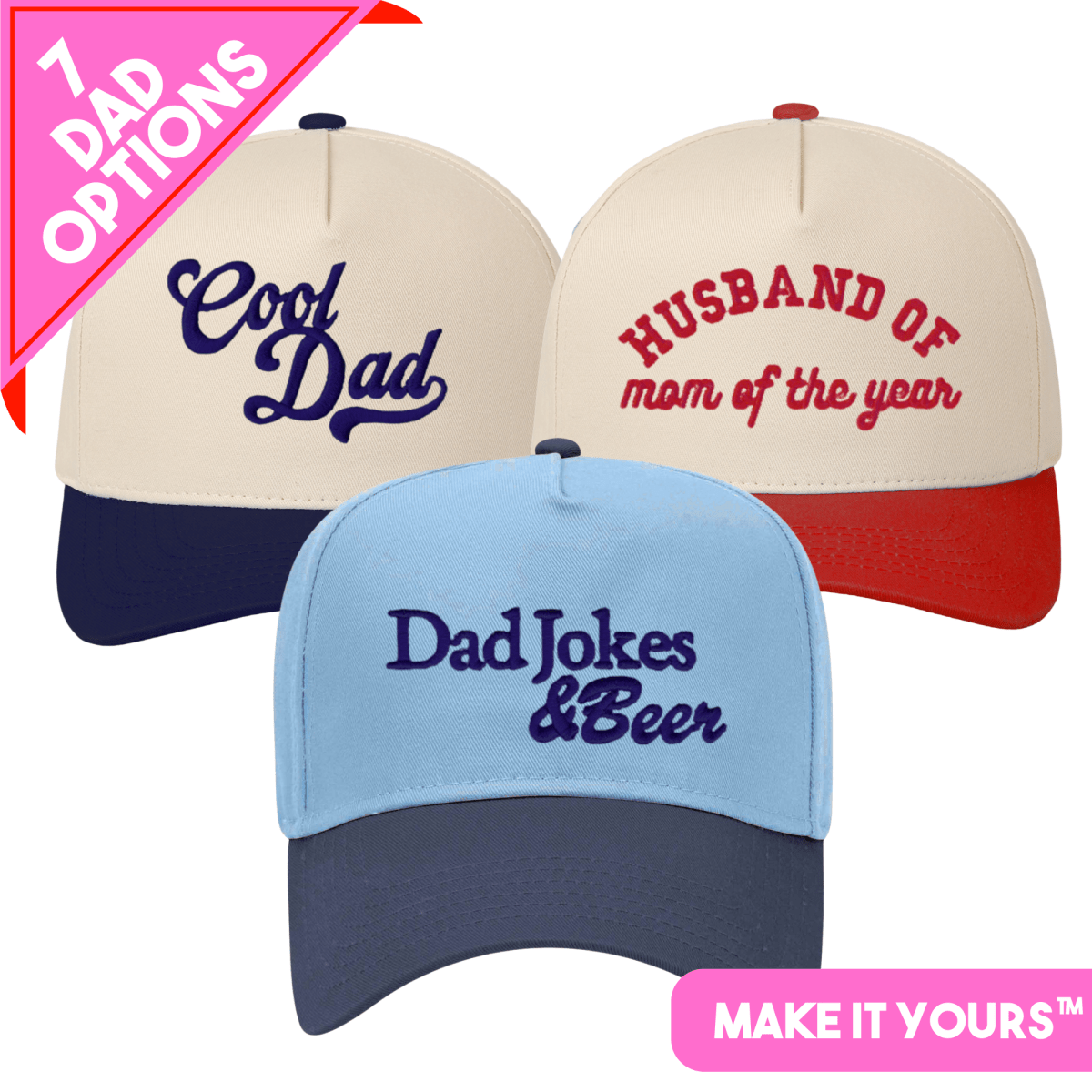 Embroidery 3D ‘Dad' Snapback Hat