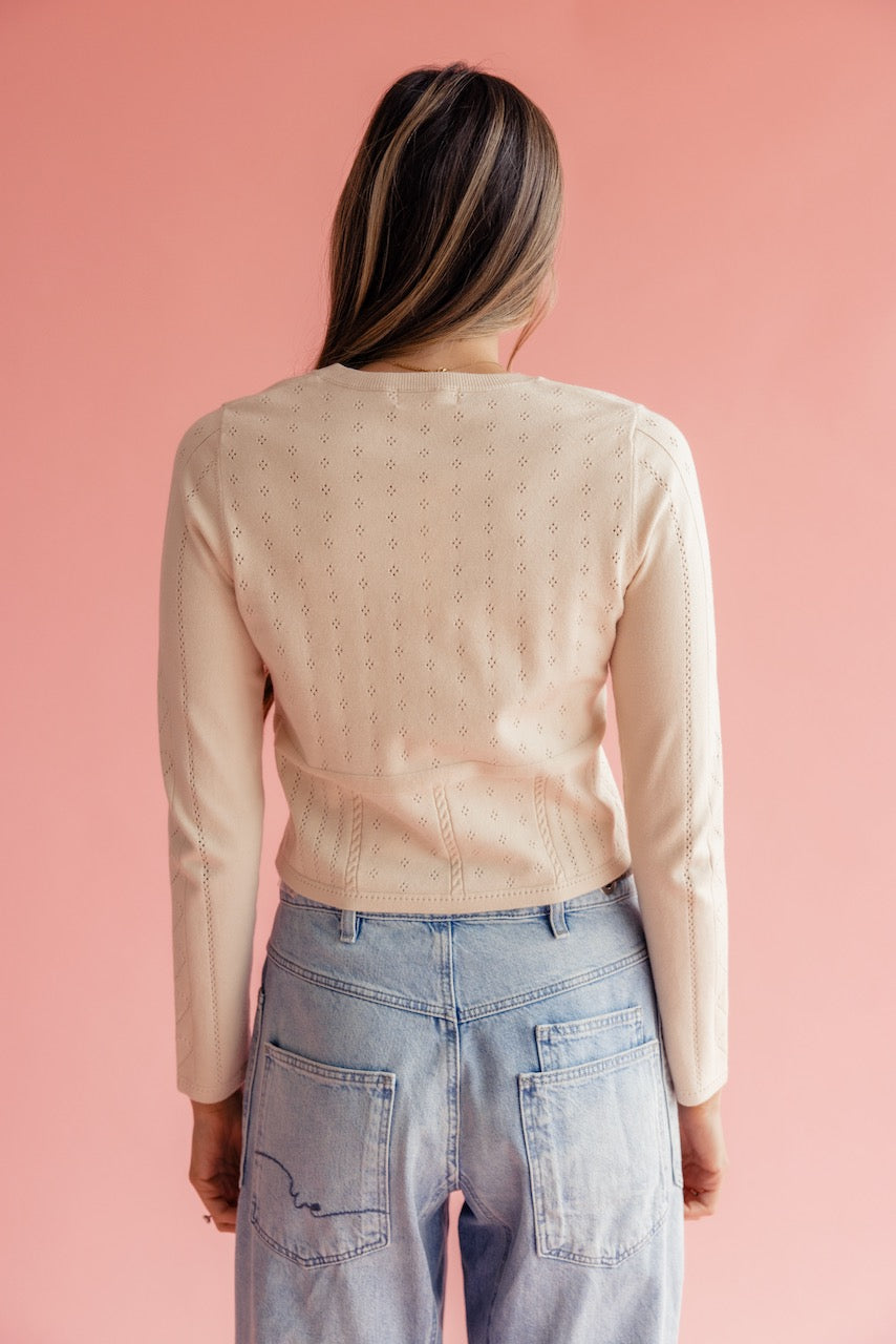 Lenora Pointelle Cardigan