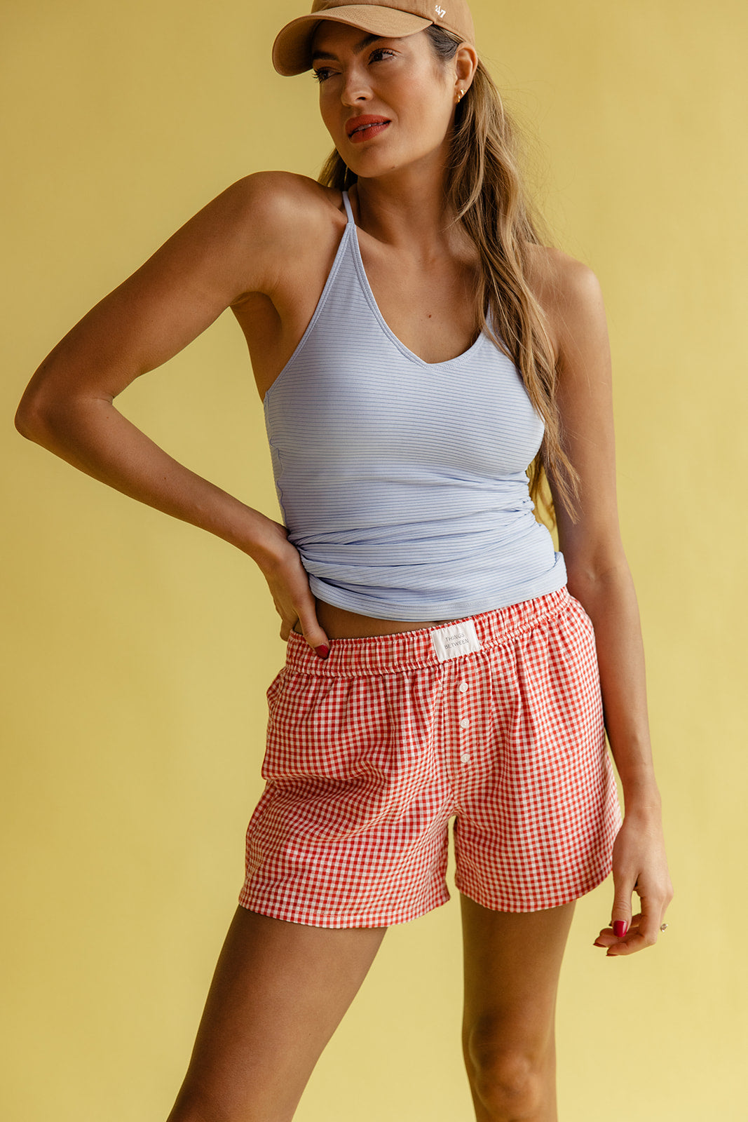 Celeste Flat Rib V-Neck Tankini