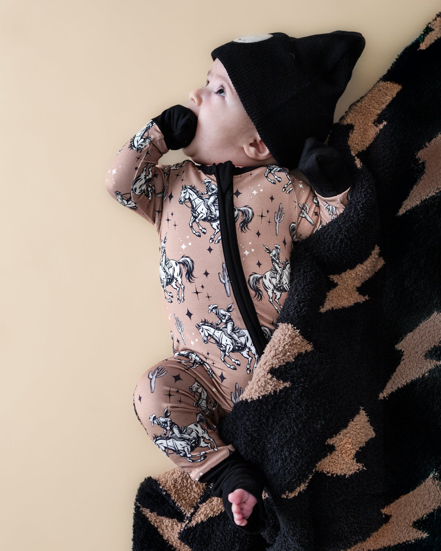 Desert Cowboy Bamboo Zip Romper