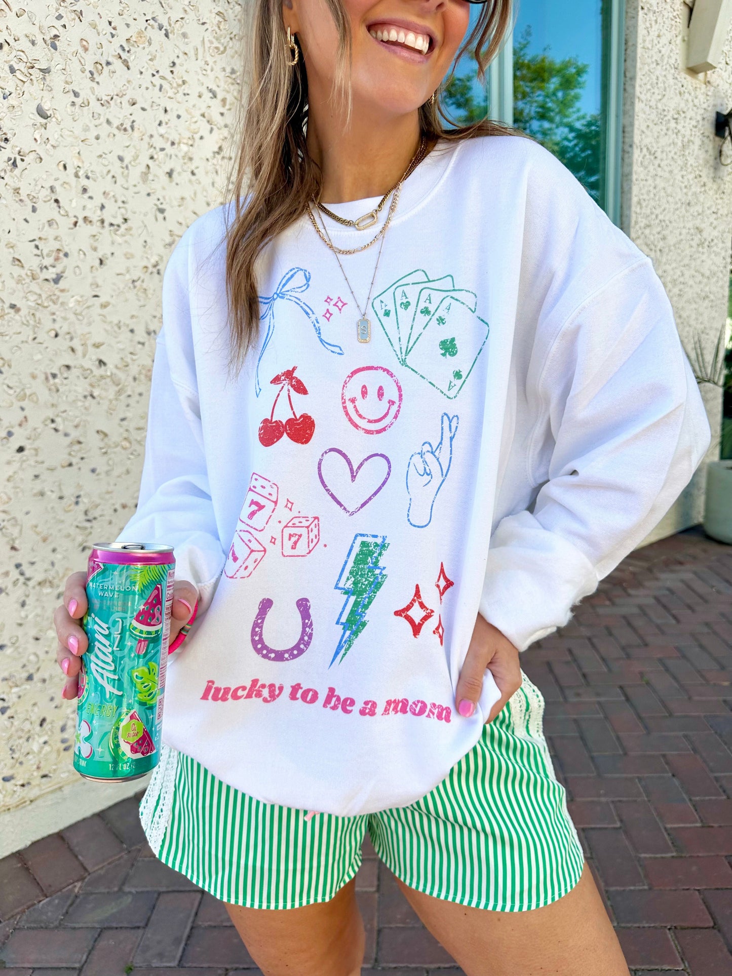 Lucky Mama Dopamine Doodles Swearshirt