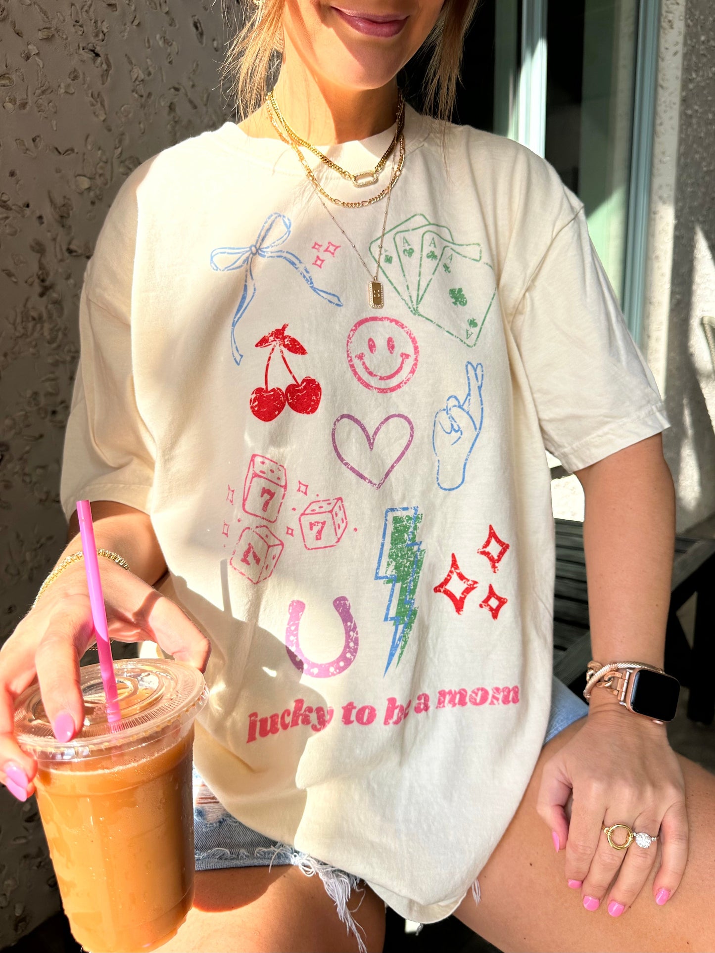 Lucky Mama Dopamine Doodles T-Shirt