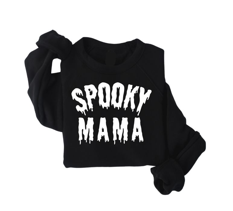 Spooky Mama Puff Print Pullover
