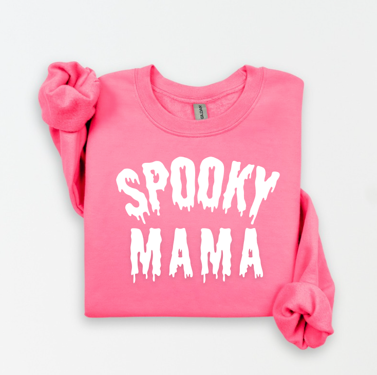 Spooky Mama Puff Print Pullover
