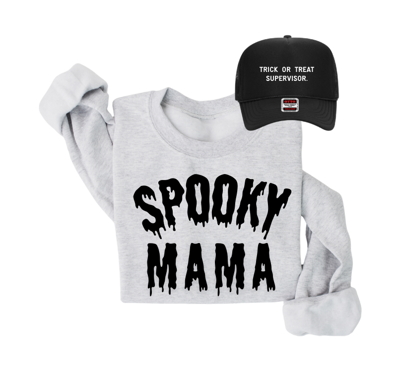 Spooky Mama Puff Print Pullover