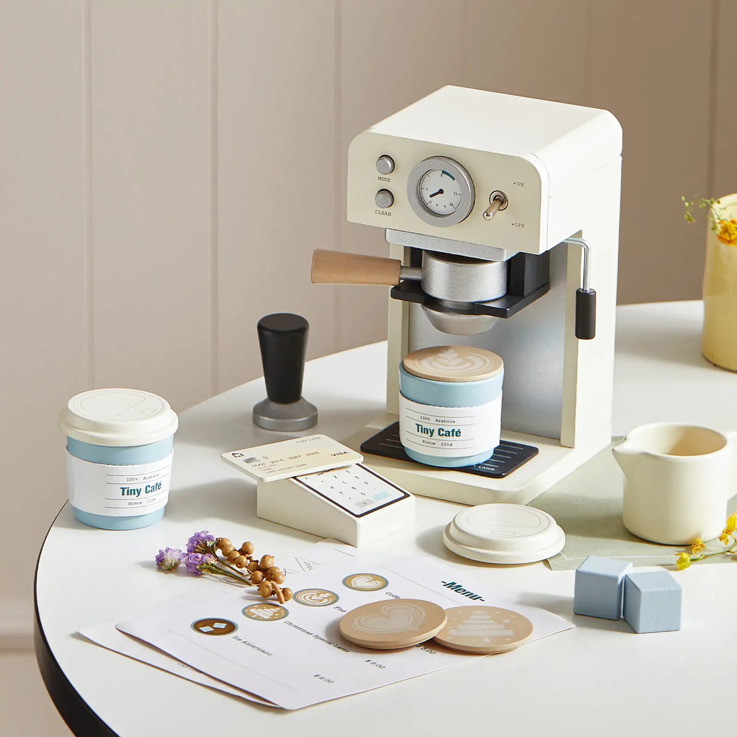 Wooden Café Play Set for Kids