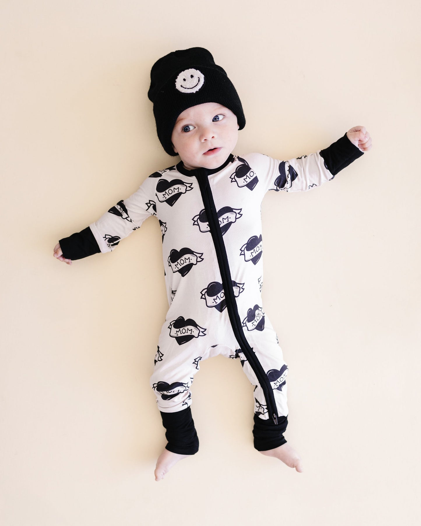 Mom Tattoo Bamboo Zip Romper