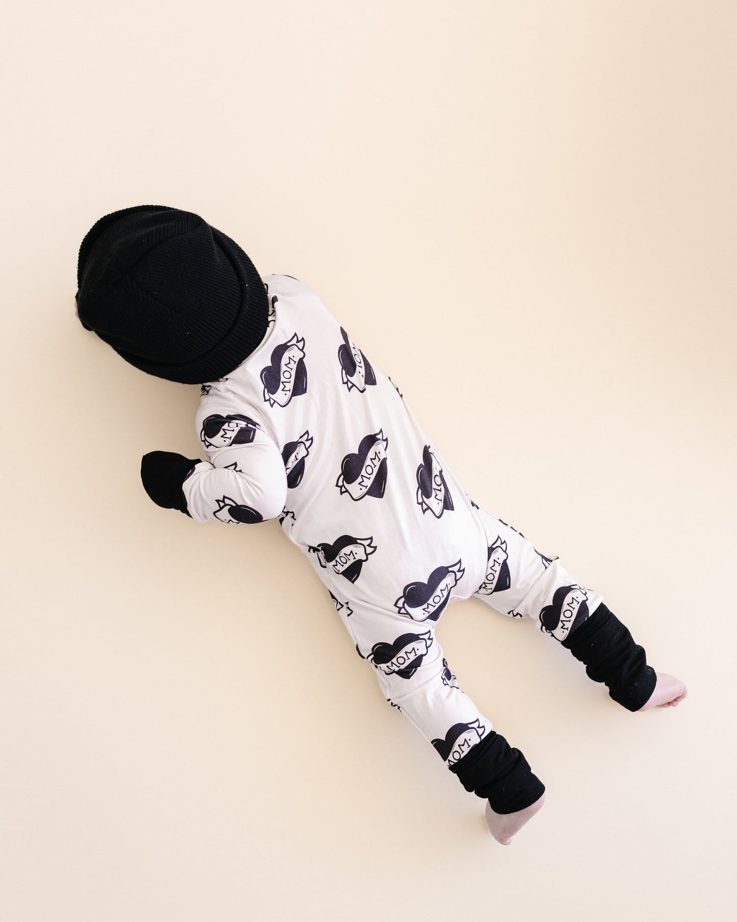 Mom Tattoo Bamboo Zip Romper