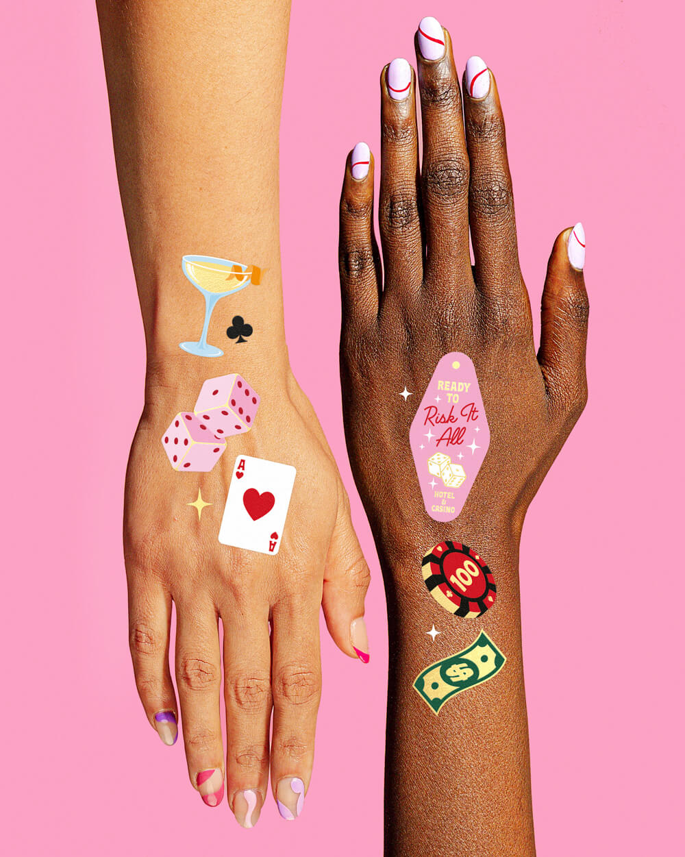 Feeling Lucky Tats - 50 temporary tattoos