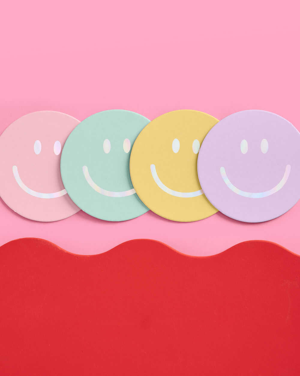 Smiley Coasters - 16 paper coasters