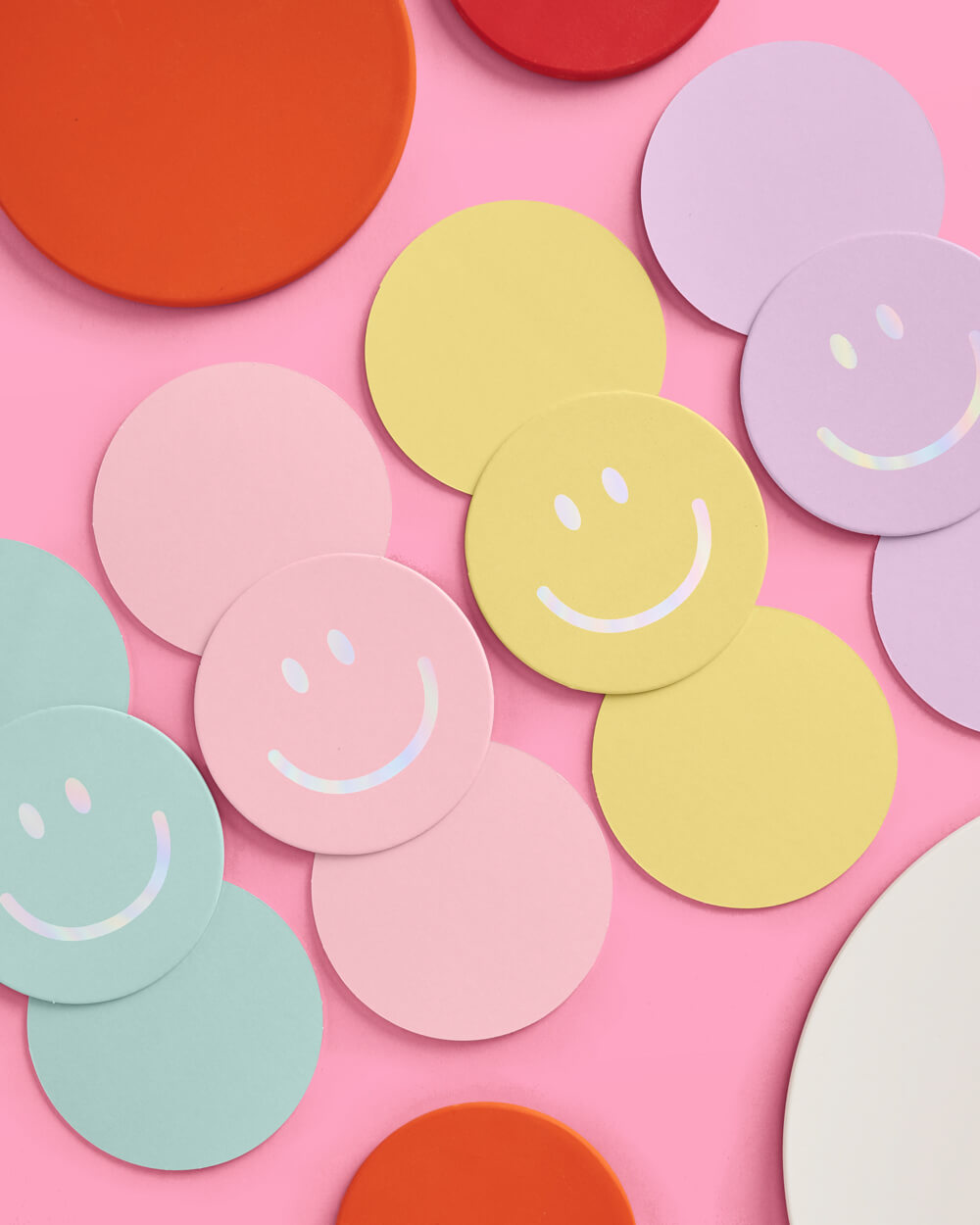 Smiley Coasters - 16 paper coasters