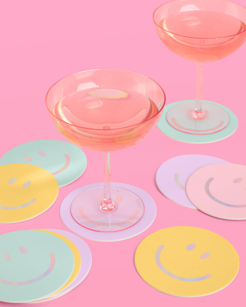 Smiley Coasters - 16 paper coasters