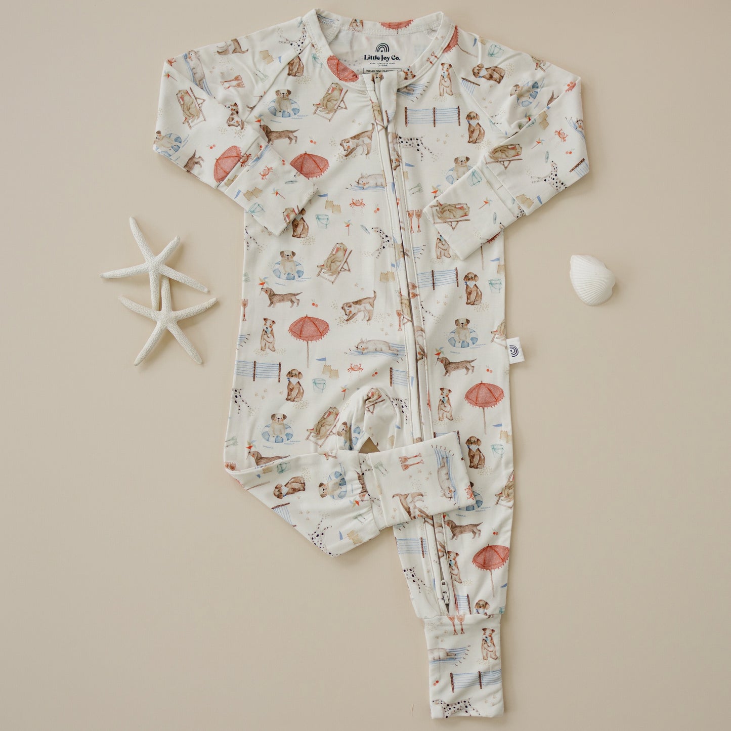 Beach Pawty Bamboo Zippy Romper