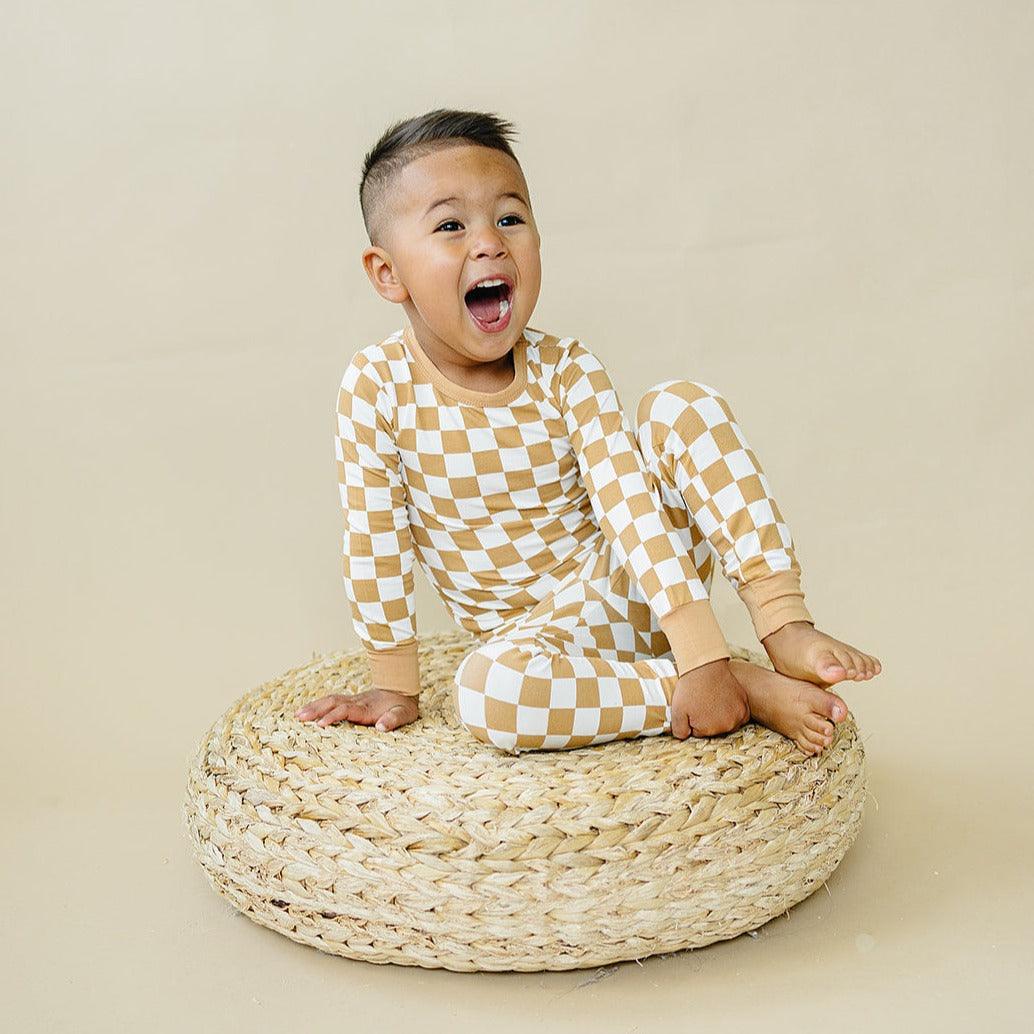 Golden Coast Check 2pc Pajama Set