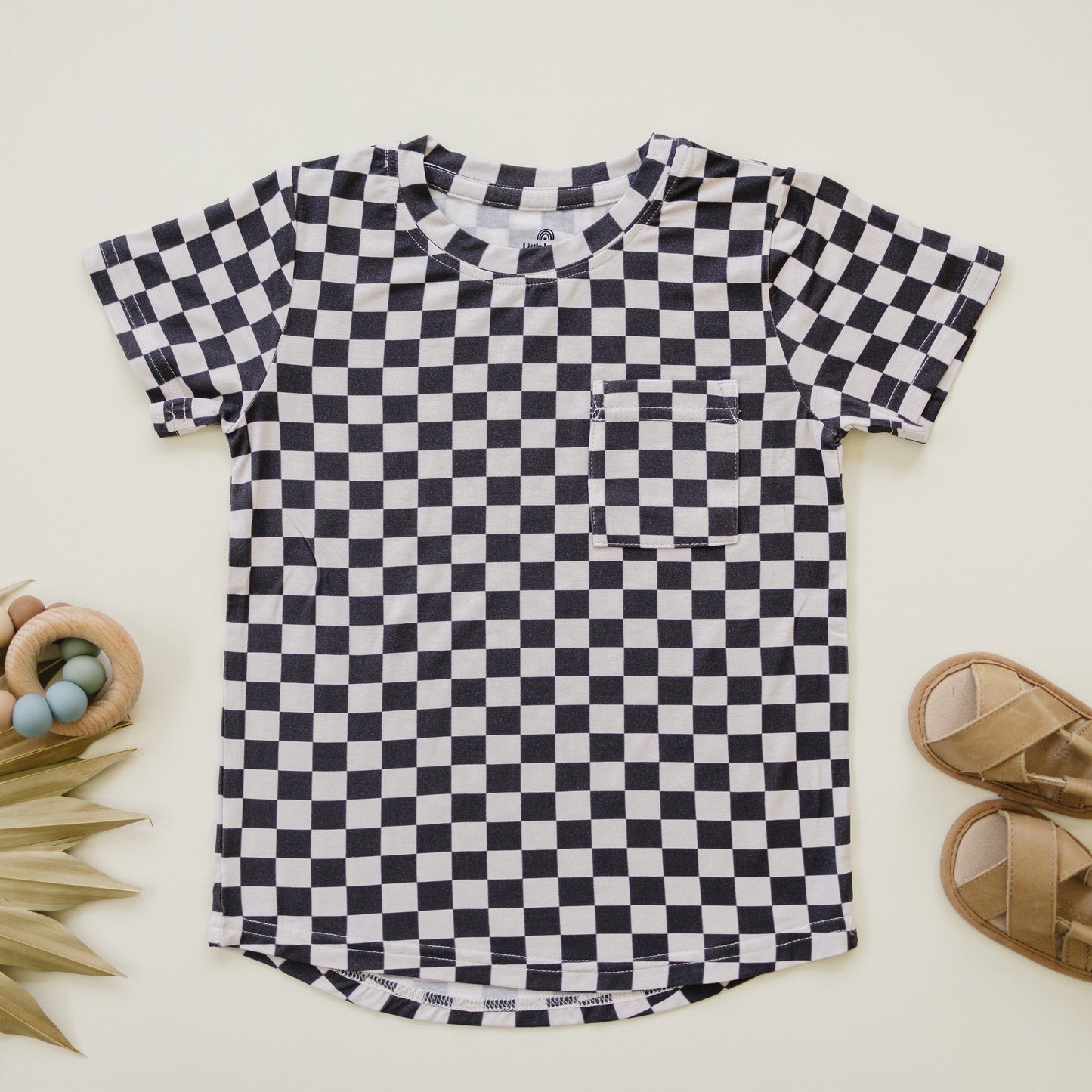 Checkered Black Bamboo Tee