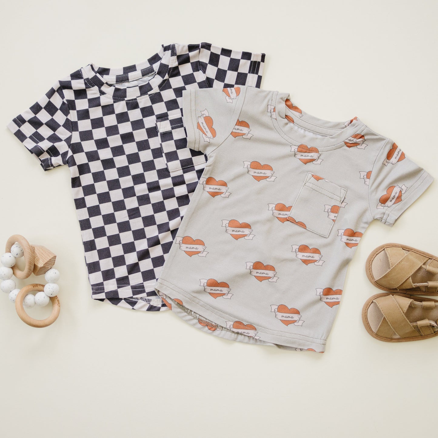 Checkered Black Bamboo Tee
