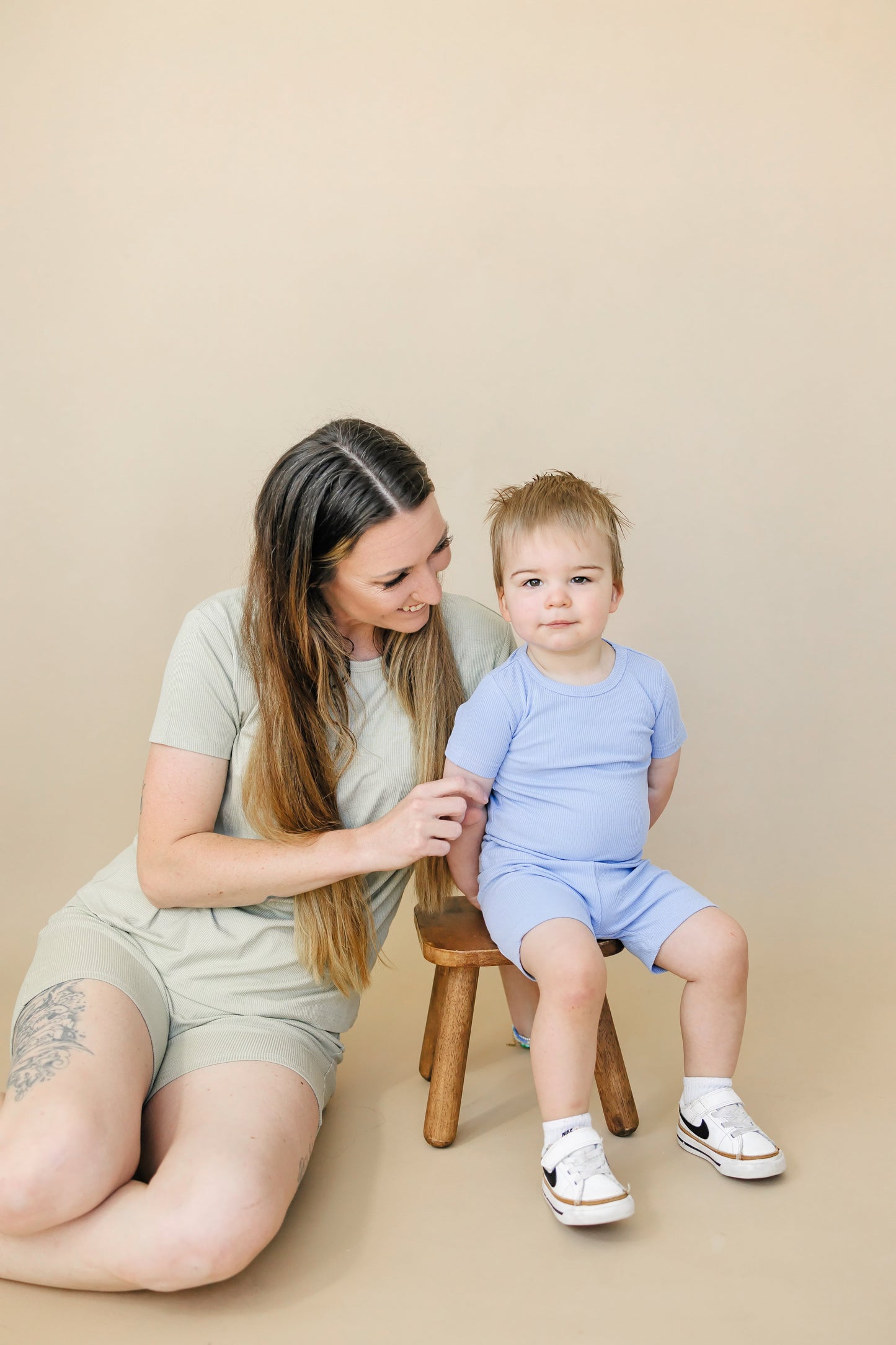 Solid Ribbed Bamboo 2pc Pajamas - more colors