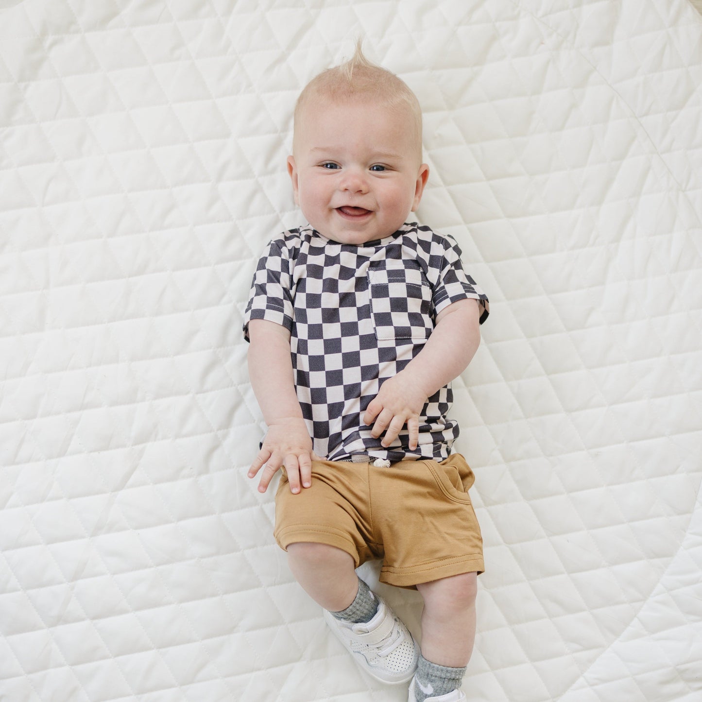 Checkered Black Bamboo Tee