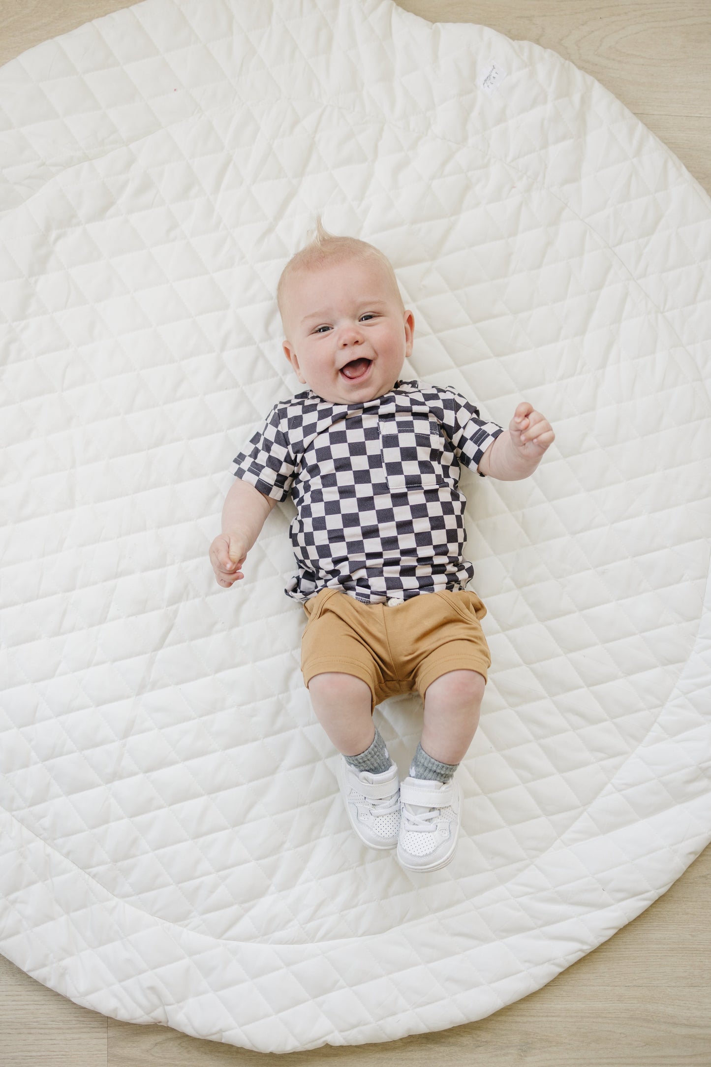 Checkered Black Bamboo Tee