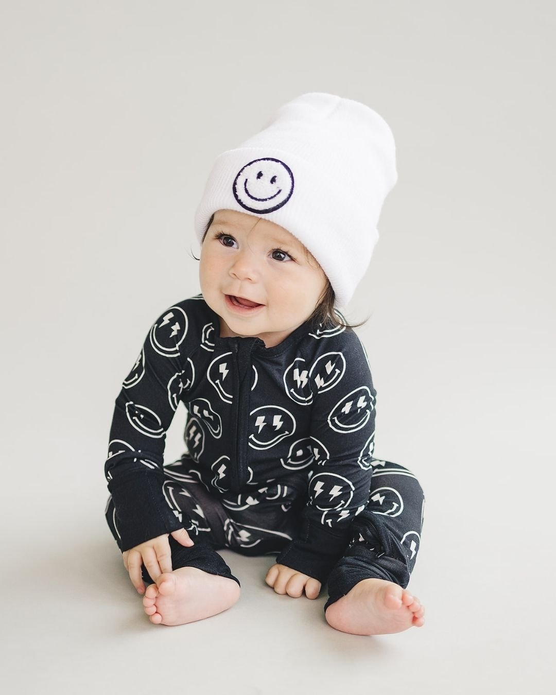 Zip Romper | Electric Smiley