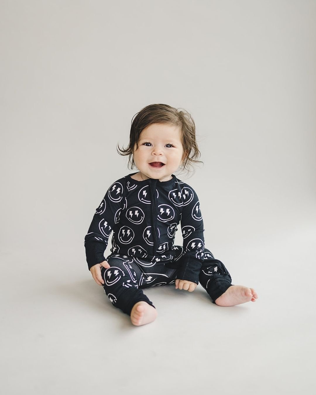 Zip Romper | Electric Smiley