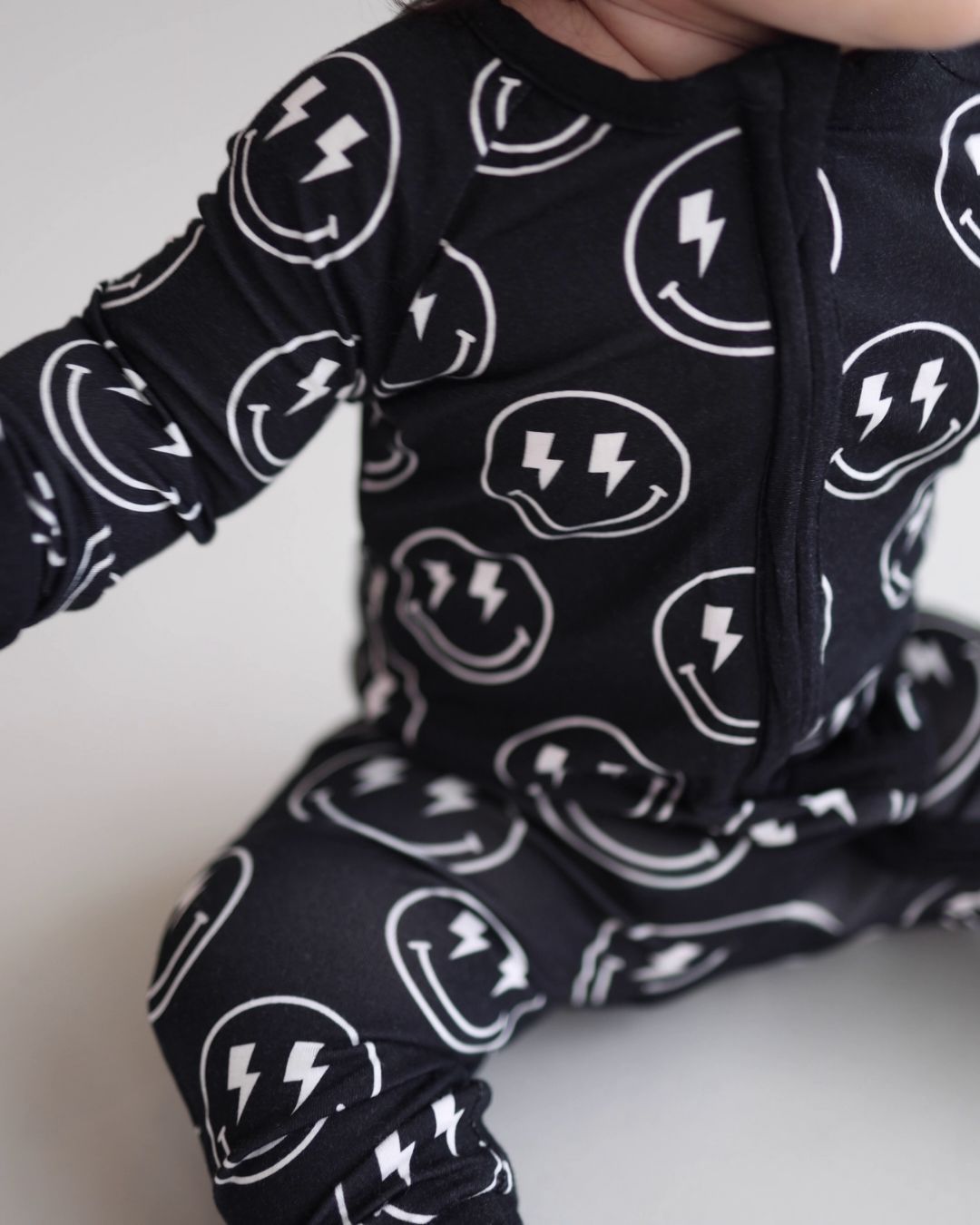 Zip Romper | Electric Smiley