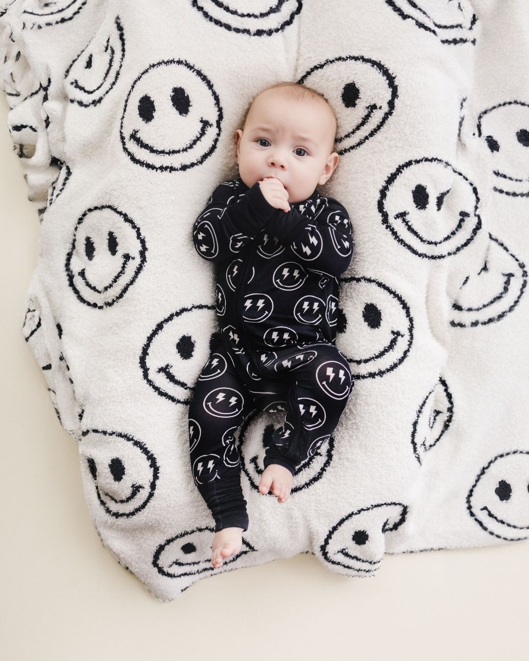 Zip Romper | Electric Smiley