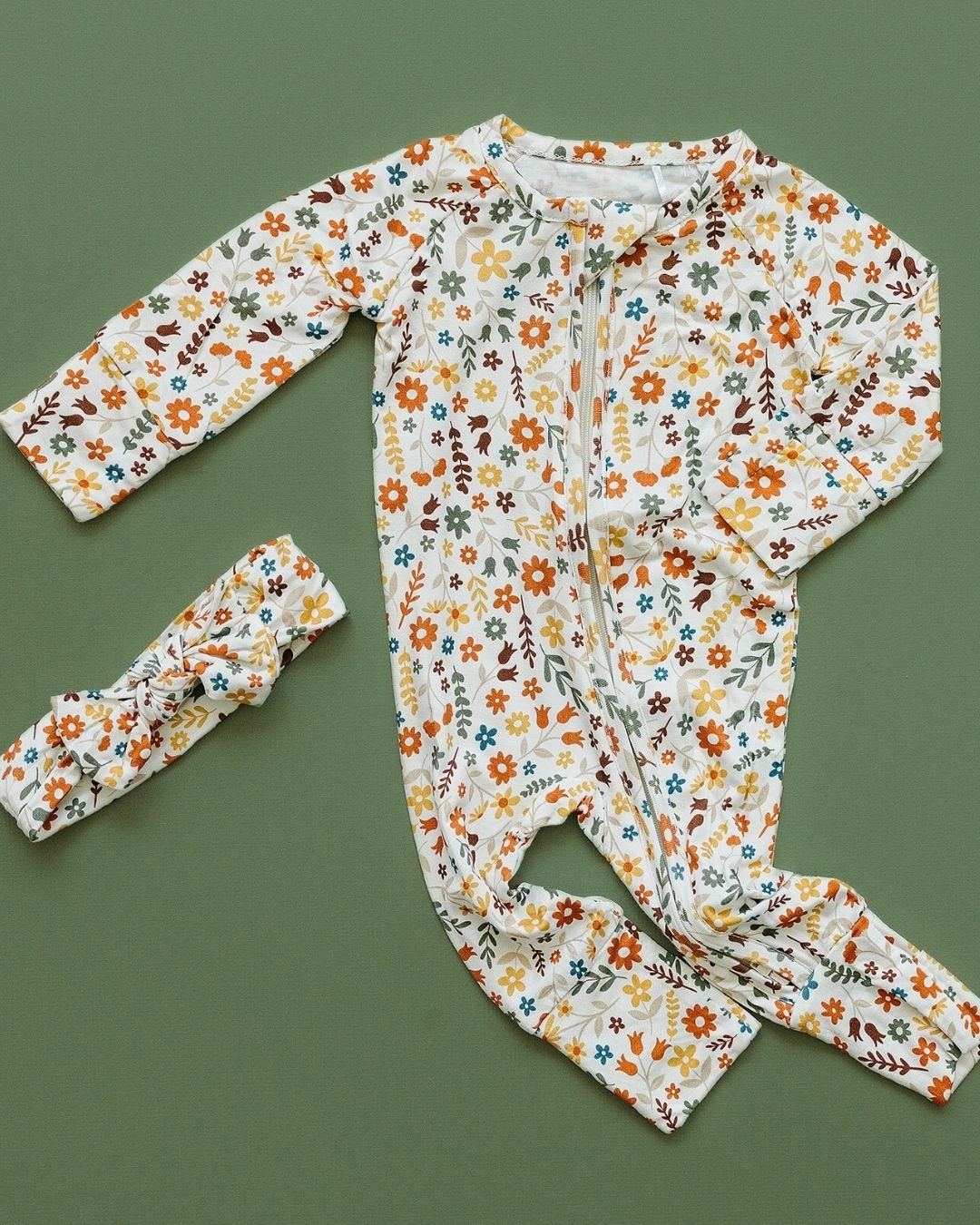 Zip Romper | Flowers