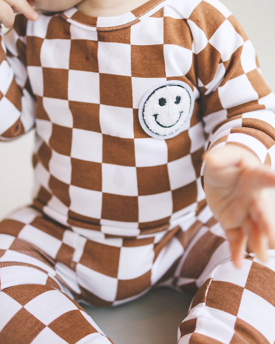 Copper Checkered Smiley Lounge Set