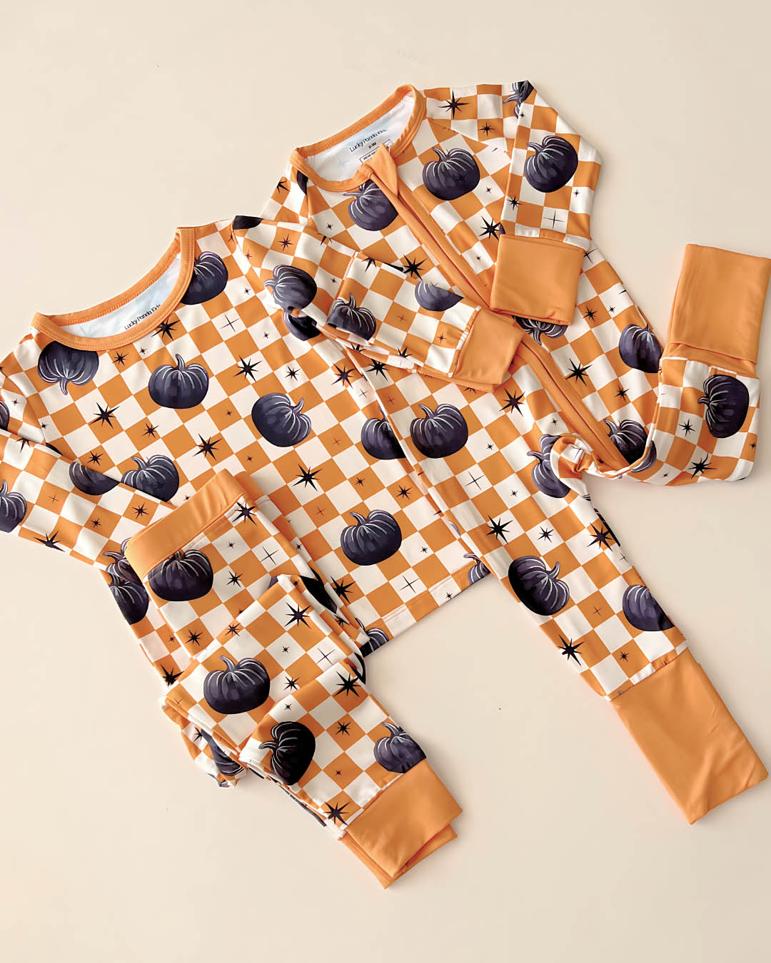 Two Piece Set | Checkered Pumpkin