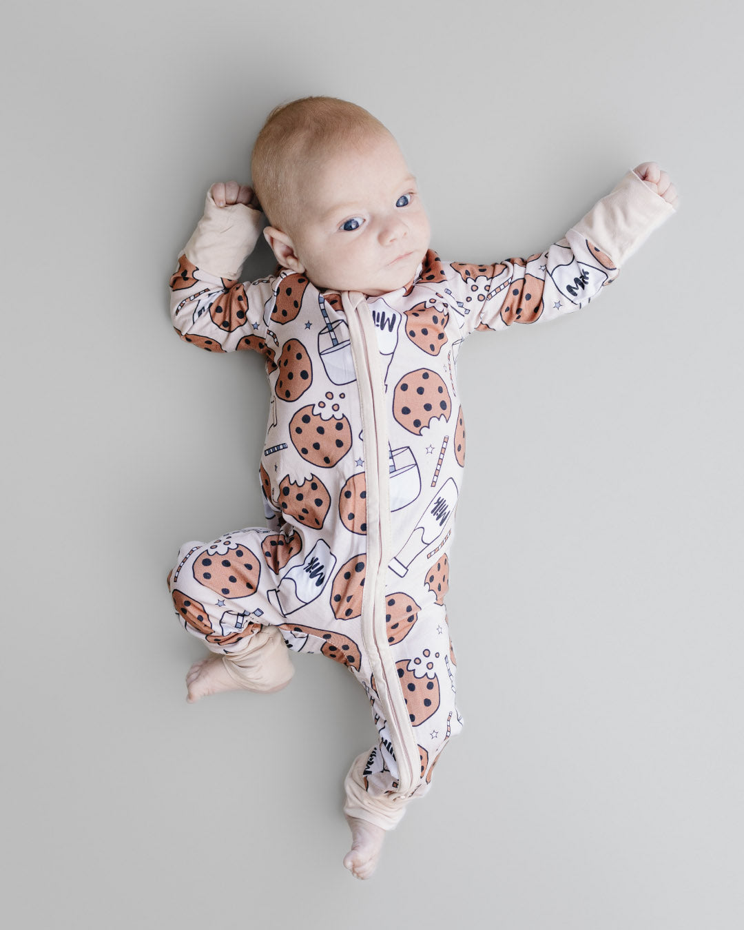 Milk & Cookies Bamboo Zip Romper