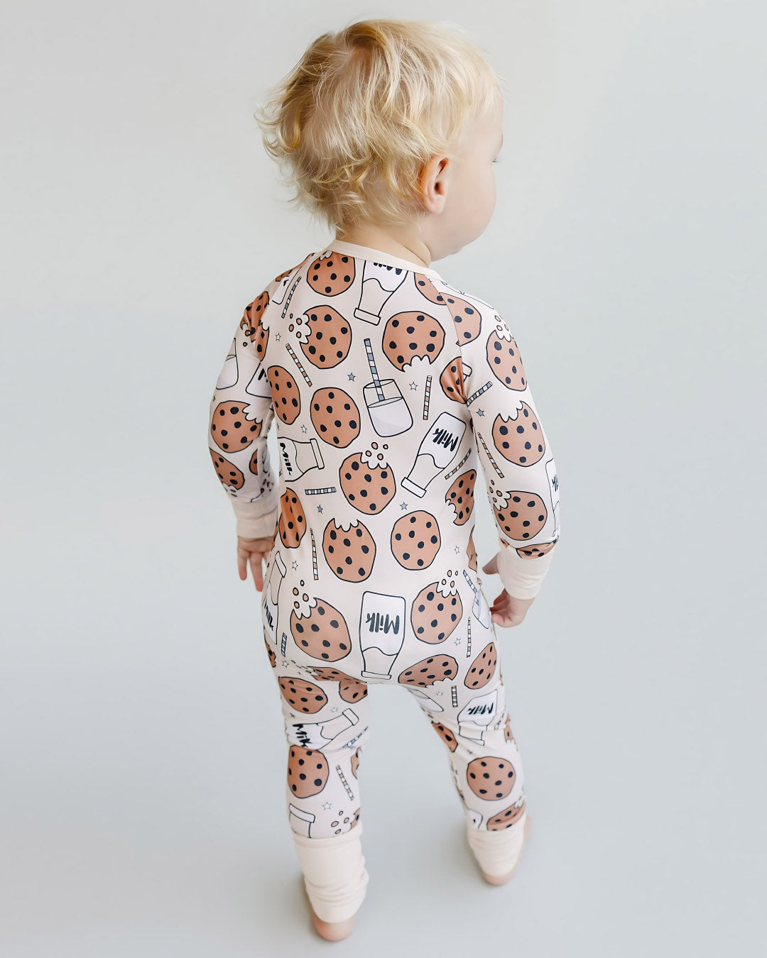 Milk & Cookies Bamboo Zip Romper