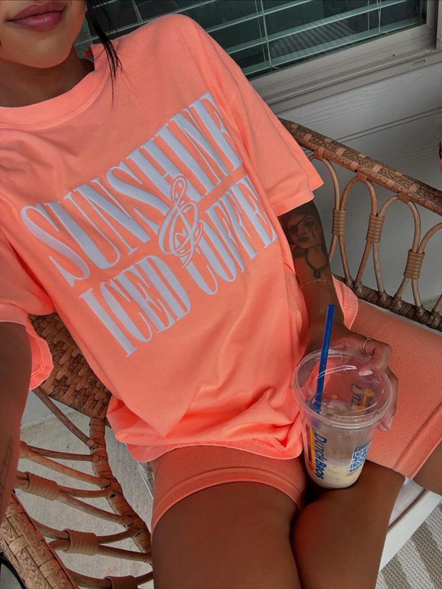 Sunshine & Iced Coffee PUFF T-Shirt