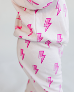 Pink Bolts Jogger Set