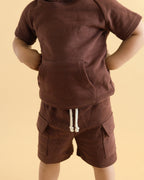 Cargo Shorts Set | Chocolate