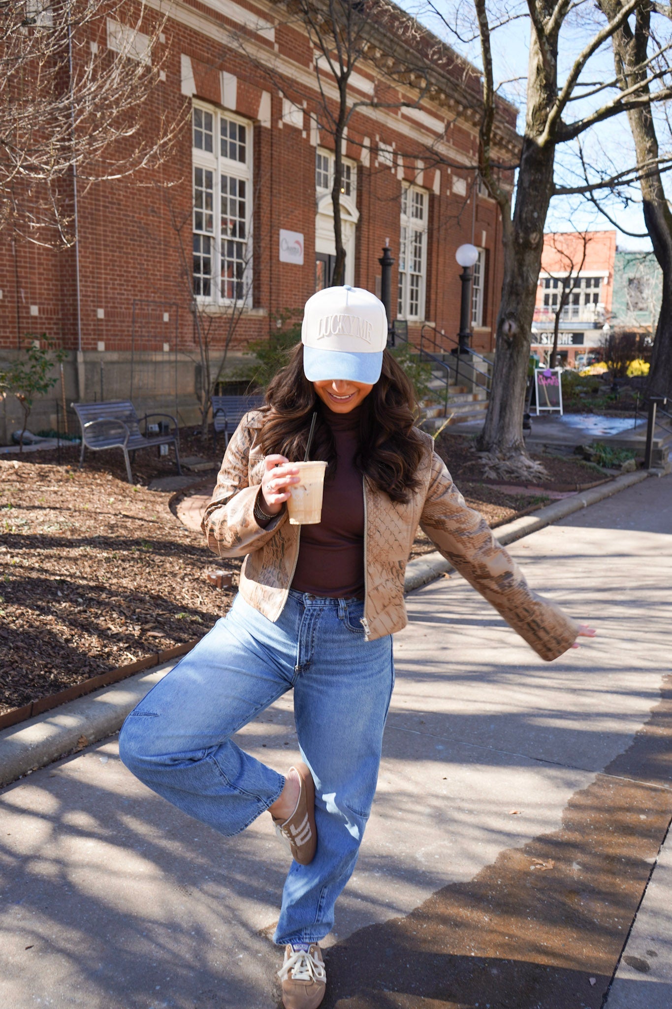 Lucky Me - Denim Vintage Trucker Hat