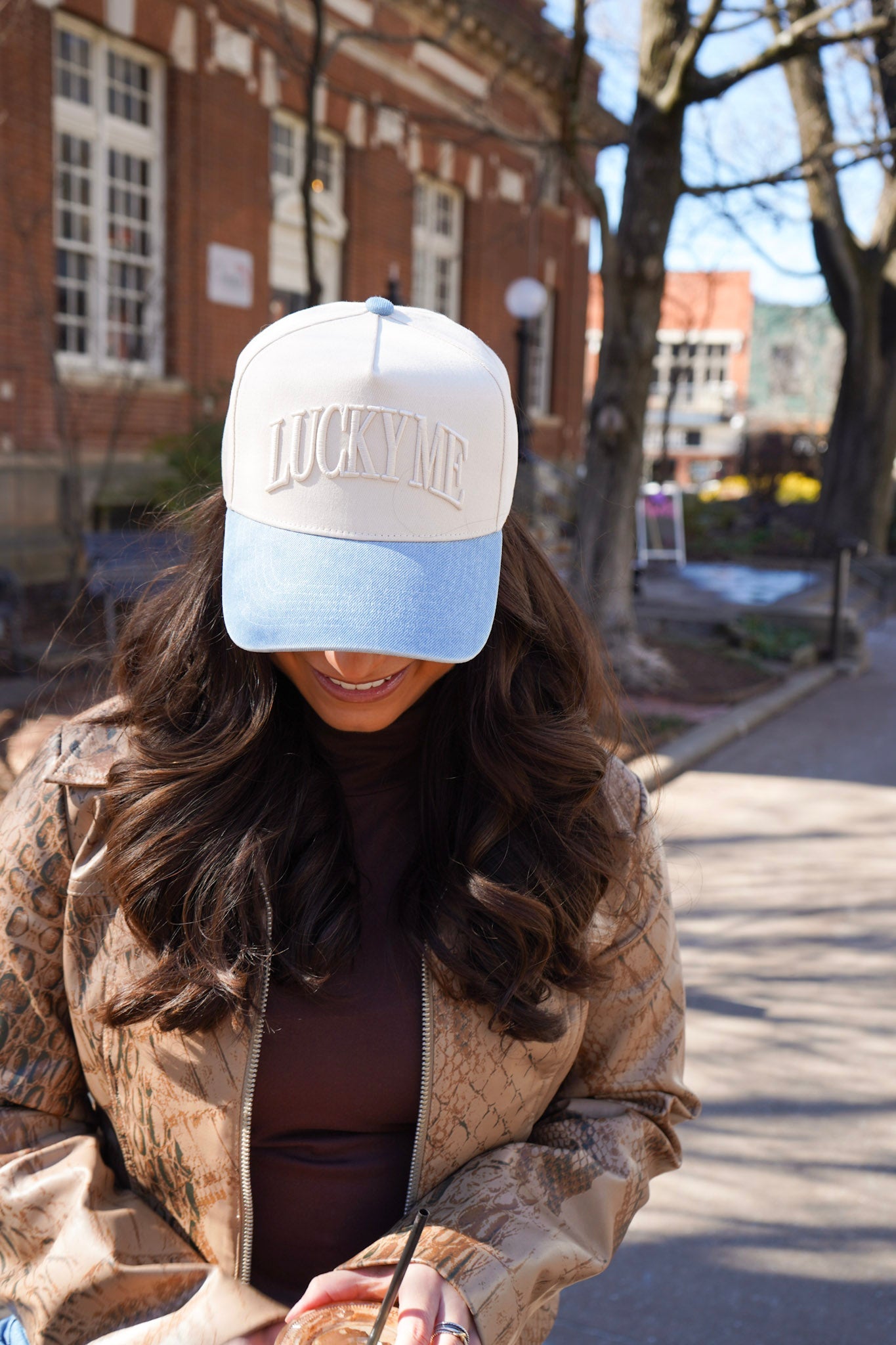 Lucky Me - Denim Vintage Trucker Hat